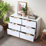Witte Ladekast 100 cm – Moderne Opbergkast met 6 Lades, Huis en Inrichting, Verzenden, Nieuw