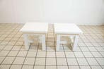 Bijzettafels Wit (2 st.), Huis en Inrichting, Tafels | Bijzettafels, Ophalen of Verzenden, Nieuw