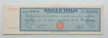 Italië. - 5.000 Lire 22/11/1949 - Gigante BI 63E