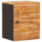 vidaXL Badkamer Hangkast Naturel 38 x 33 x 48 cm Massief, Huis en Inrichting, Verzenden, Nieuw