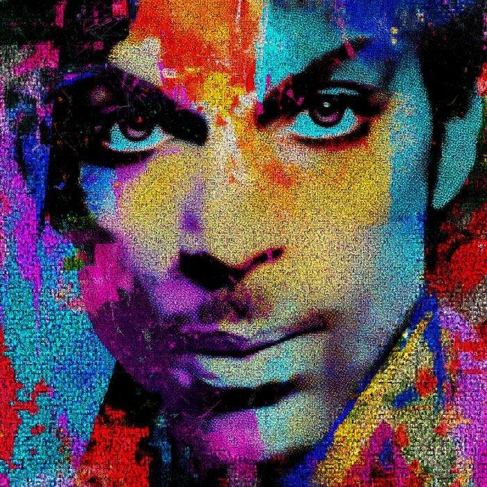 David Law - Echo Waves - Purple King VII - Format XL 60x60, Antiek en Kunst, Kunst | Designobjecten