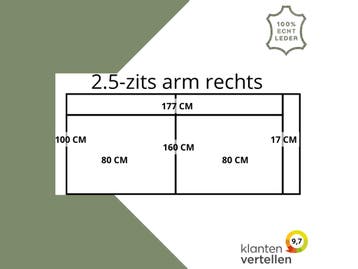 Leren elementenbank Match - element 2.5 zits arm rechts, Industrieel, Modern, Scandinavisch, 150 tot 200 cm, Nieuw, Ophalen of Verzenden