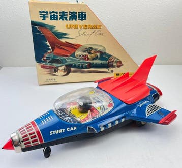 STF - Blikken speelgoed - Tin B/O Universe Stunt Car ME090 -