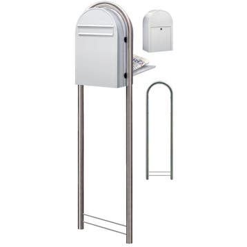 Brievenbus Bobi Classic B (back) - wit, Tuin en Terras, Verzenden, Nieuw