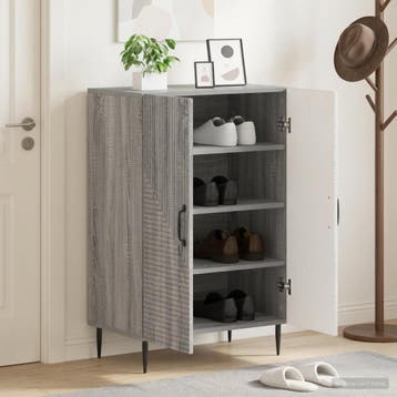 vidaXL Schoenenkast HAARLEM 59,5 x 39,5 x 89,5 cm Bewerkt, Verzenden, Nieuw