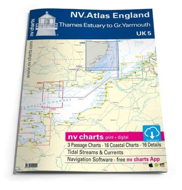 NV Charts Engeland - UK5 Thames tot Great Yarmouth, Watersport en Boten, Ophalen of Verzenden, Nieuw