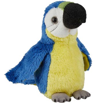 Blauwe papegaai knuffel - pluche - macaw - 15 cm, Verzenden, Nieuw
