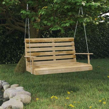 vidaXL Schommelbank 110 cm geïmpregneerd grenenhout, Tuin en Terras, Verzenden, Nieuw