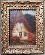 Félix Ziem (1821-1911) - Chaumière dans la forêt, Antiek en Kunst