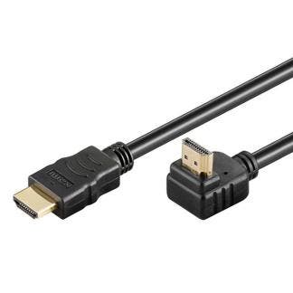 Haakse HDMI kabel 2.0 | Goobay | 3 meter (4K@60Hz, 90°, HDR), Audio, Tv en Foto, Audiokabels en Televisiekabels, Nieuw, Verzenden