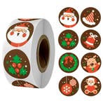 500 Kerst Stickers Op Rol - 2.5cm - Kerststickers -, Diversen, Verzenden, Nieuw