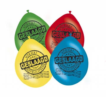 Ballonnen geslaagd mix kleuren, Ophalen of Verzenden, Nieuw