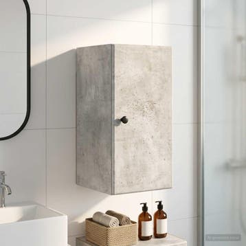 vidaXL Badkamer wandkast BREDA Betongrijs 30 x 31 x 59 cm, Verzenden, Nieuw