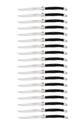 Laguiole - 18x Steak Knives - Black - style de -
