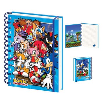 Sonic The Hedgehog Wiro Notebook A5 Green Hill Zone Gang, Ophalen of Verzenden, Nieuw