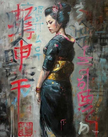 Luca Tanaka (1999) - Geisha dal passo di seta, Antiek en Kunst