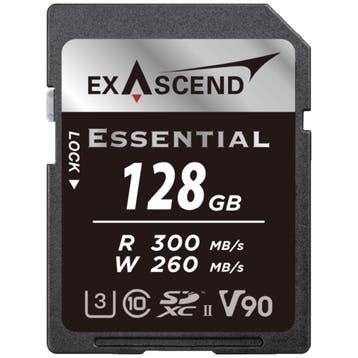 Exascend Essential UHS-II SD Card(V90) 128GB, Ophalen of Verzenden, Nieuw, Overige typen, Overige merken