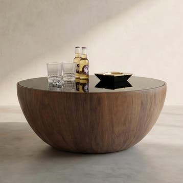*WOONWINKEL* Kare Design Tear Drops Walnut Ronde Bol Salonta, Verzenden, Nieuw