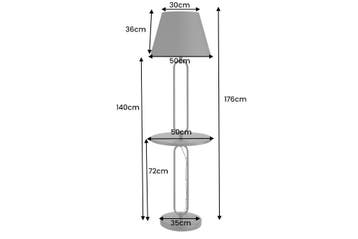 Staande lamp SERVANT 176 cm met stoffen kap en voetstuk -, Huis en Inrichting, Ophalen of Verzenden, Nieuw