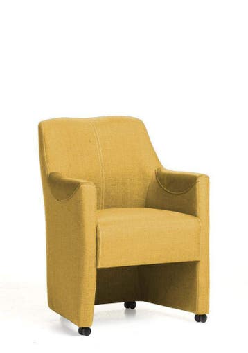 Eetkamerstoel Nancy - eetkamerstoelen - Goud, Nieuw, Stof