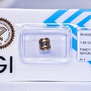 Zonder minimumprijs - 1 pcs Diamant (Natuurlijk gekleurd) -, Nieuw