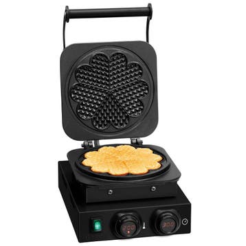 Wafelijzer | Enkel | Hartvormige Wafels | 50°C/300°C | 2.2kW, Verzenden, Nieuw in verpakking