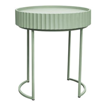 Bijzettafel Rill rond 46x40 cm mintgroen [en.casa], Verzenden, Nieuw