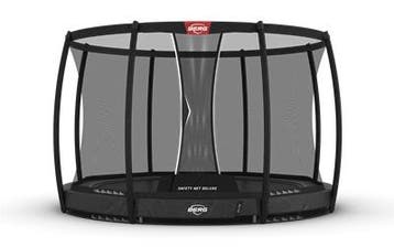 Inground trampoline 330 cm grijs met veiligheidsnet deluxe, Ophalen of Verzenden, Nieuw