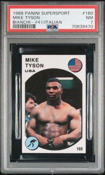 1988 Panini Supersport Mike Tyson 160 Graded card - PSA 7 -, Nieuw