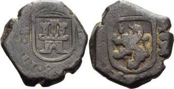 2 Maravedis 1696, Spanien Carlos Ii 1665-1700, Verzenden