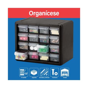 Akro-Mils 10116 kunststof opbergkast met 16 laden voor ga..., Verzenden