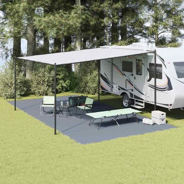 vidaXL Tenttapijt Blauw en Grijs 800 x 400 cm Polyetheen, Verzenden, Nieuw