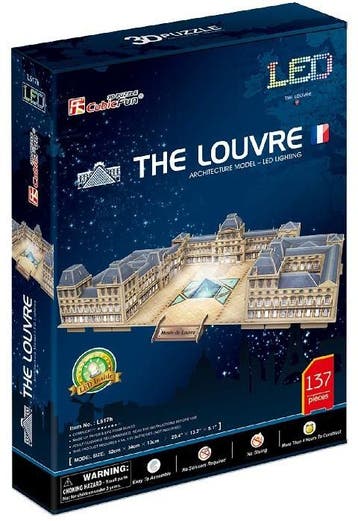 3D Puzzel - The Louvre LED (137 stukjes) | CubicFun -, Verzenden, Nieuw
