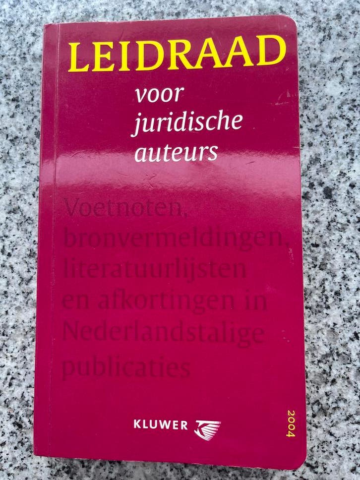 Leidraad voor juridische auteurs, Boeken, Politiek en Maatschappij, Juridisch en Recht, Nederland, Gelezen, Verzenden
