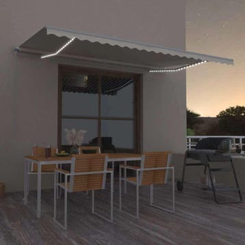 vidaXL Luifel handmatig uittrekbaar met LED 500x300 cm, Verzenden, Nieuw