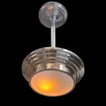 NO RESERVE - Plafondlamp - Schorsing - Glas, Metaal