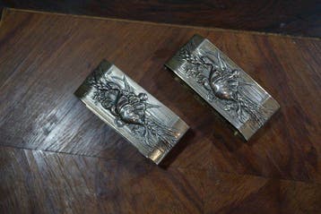Servetring (2) - Zilver - paar servetringen, Antiek en Kunst