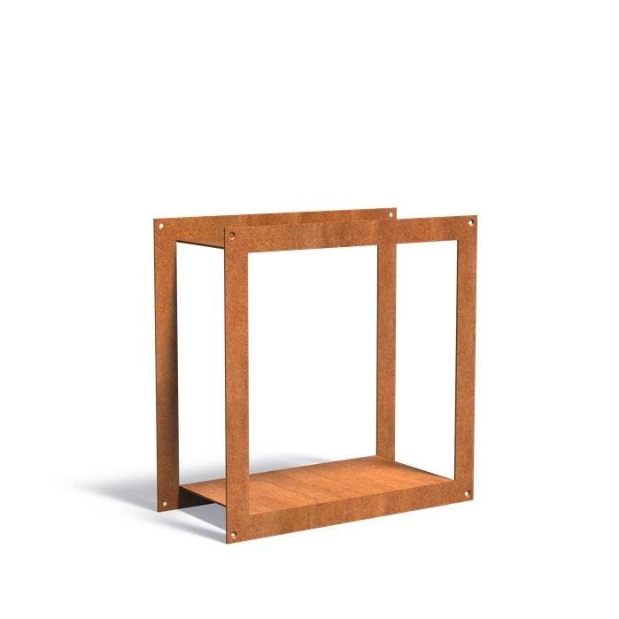 Cortenstaal houtopslag Bunke 55x25x55cm, Tuin en Terras, Haardhout