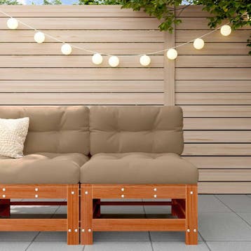 vidaXL Tuin Midden Sofa Massief grenenhout Wax Bruin Den, Tuin en Terras, Verzenden, Nieuw