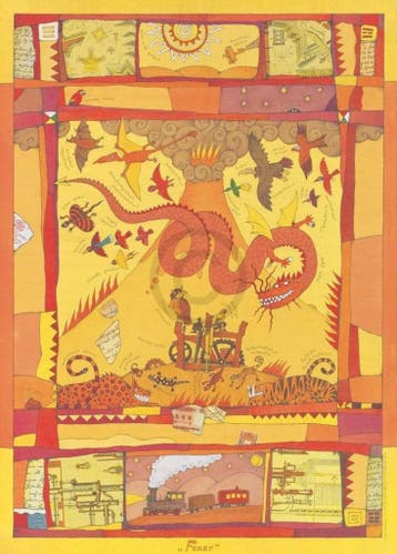 Kunstdruk Vitali P. Konstantinov - Feuer 48x67cm, Verzenden, Nieuw