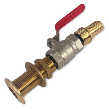 Messing Huiddoorvoer met Afsluiter Set 1 1/2 (48 mm) Schroe, Ophalen of Verzenden, Nieuw