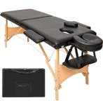 2 zone massagetafel met 5cm matras en houten frame - zwart, Verzenden, Nieuw
