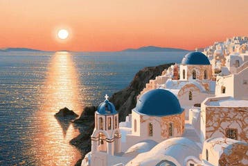 Iconica - Gilded Santorini Vista - unique 1/1 XXL (100 x 150