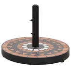 vidaXL Parasolvoet rond 12 kg terracotta wit, Tuin en Terras, Parasols, Verzenden, Nieuw, Parasolvoet