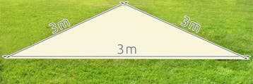 Zonnezeil - schaduwdoek - zonnescherm - 3 x 3 meter, Tuin en Terras, Zonneschermen, Verzenden, Nieuw