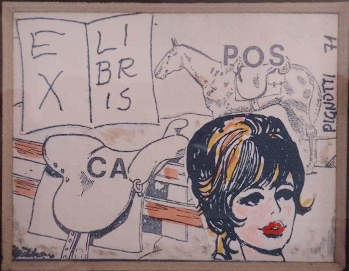 Lamberto Pignotti (1926) - Ex libris, Antiek en Kunst, Kunst | Designobjecten
