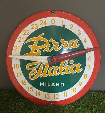 Scorebord Birra Italia MILANO - Emaille plaat - geëmailleerd