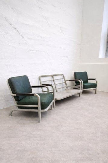 US Army Medical Aluminium Frame Lounge Set – 2-Seater Sofa