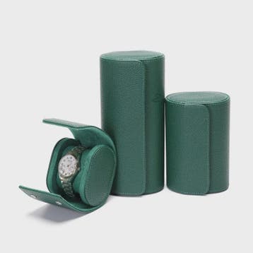 Luxe Embers Groene Horlogerolle - Echt Lederen Reis Etui voo, Verzenden, Nieuw