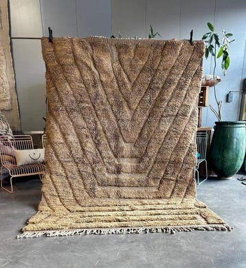 Luxe modern Marokkaans Berber-wollen vloerkleed 200x310 cm -, Nieuw
